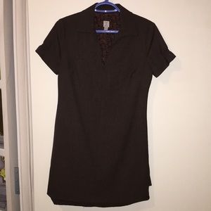 Mini brown dress - lined